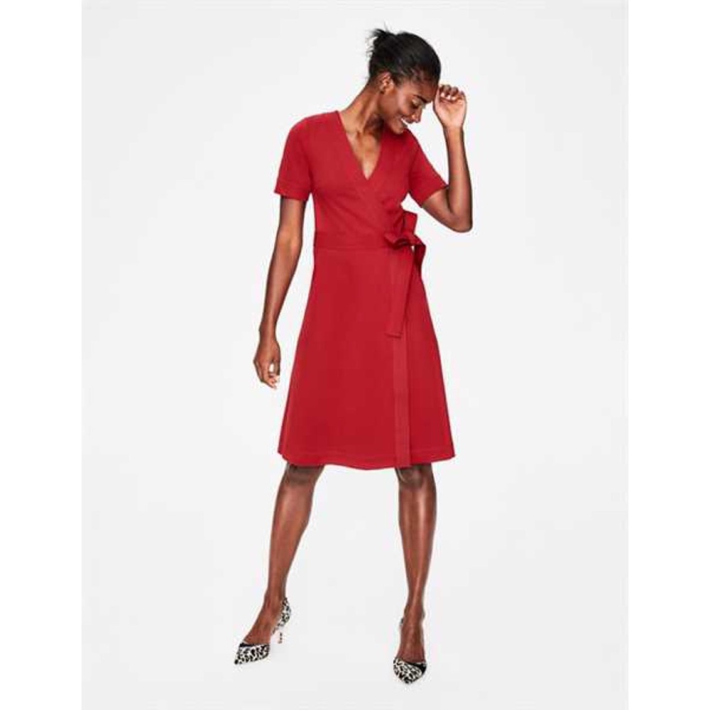 Boden size 8 wrap dress red - Picture 2 of 7